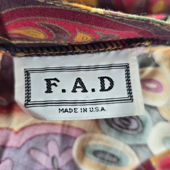 VTG F.A.D African Print Caftan Skirt Suit Bohemian Style Plus Size Art to Wear - Picture 2 of 16